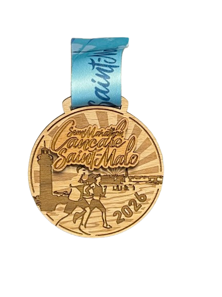 Médaille finisher Semi-Marathon Cancale Saint-Malo 2026